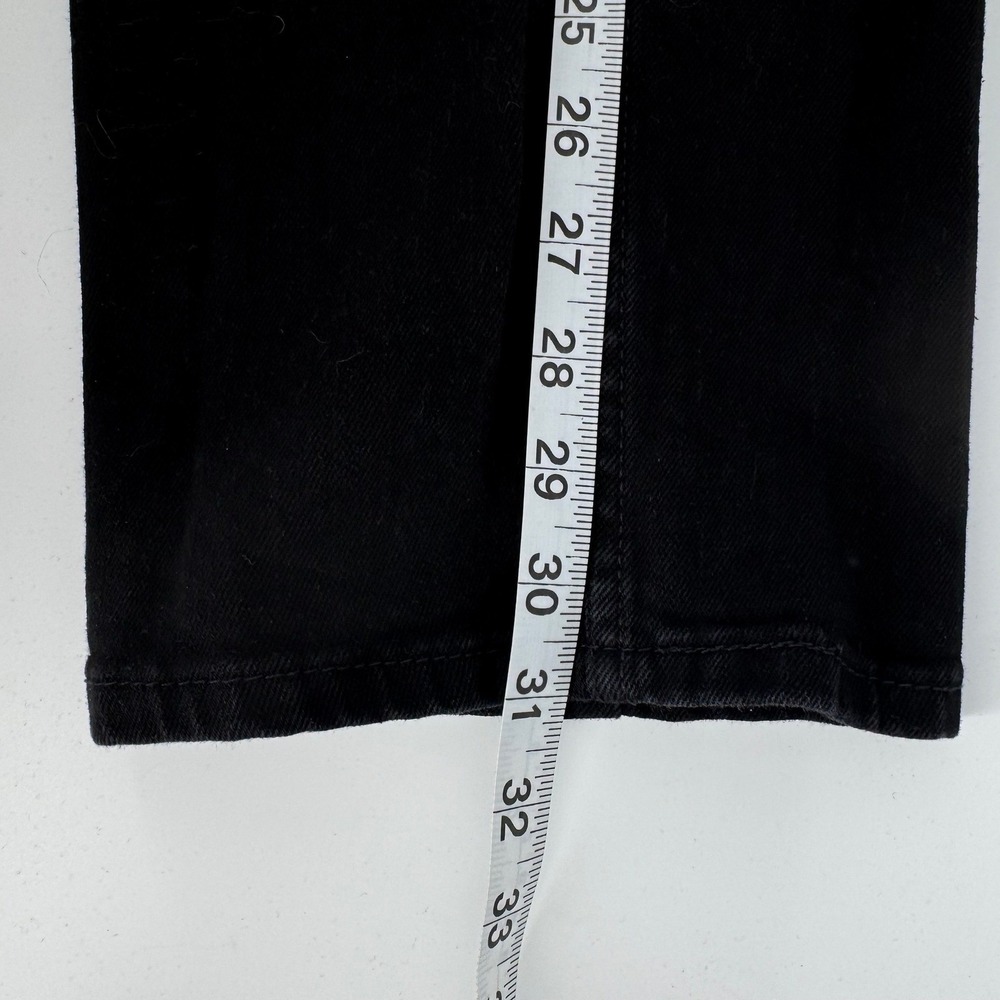 Levi Strauss 505 Black Denim Jeans W38 L32 Straight Leg Cotton Blend - Picture 9 of 11
